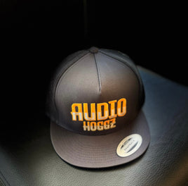 Audio Hoggz Trucker Hat (orange on dark grey)