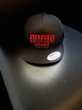 Audio Hoggz Trucker Hat (red on black)