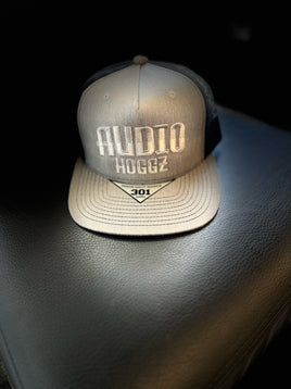 Audio Hoggz Trucker Hat (white on grey)