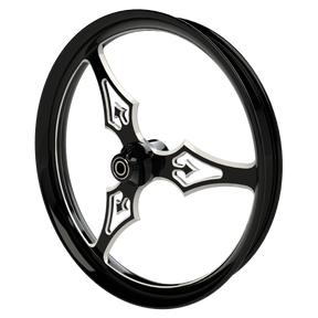 Iron Trinity Harley Touring Black Double Cut Wheels