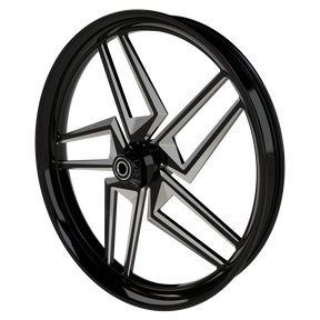 Kryptec Harley Softail | Dyna | Sportster Black Double Cut Wheels