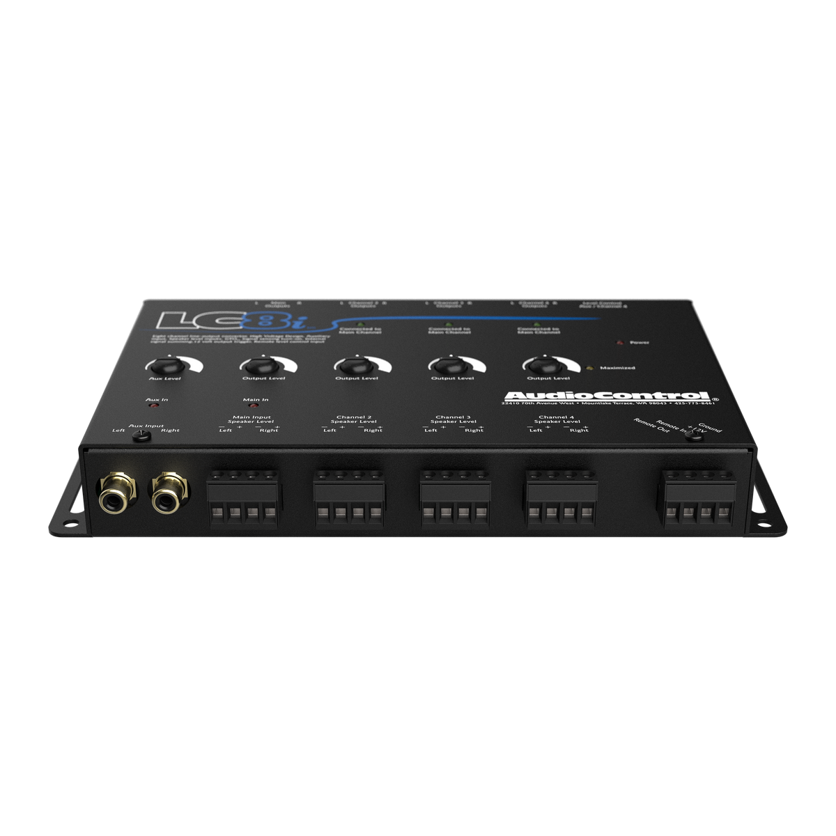 AudioControl LC8i Black 8-Channel Line Output Converter with Auxiliary Input