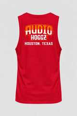 Audio Hoggz "If It's Too Loud, You're Too Old" Men's Tank Top - Red - back