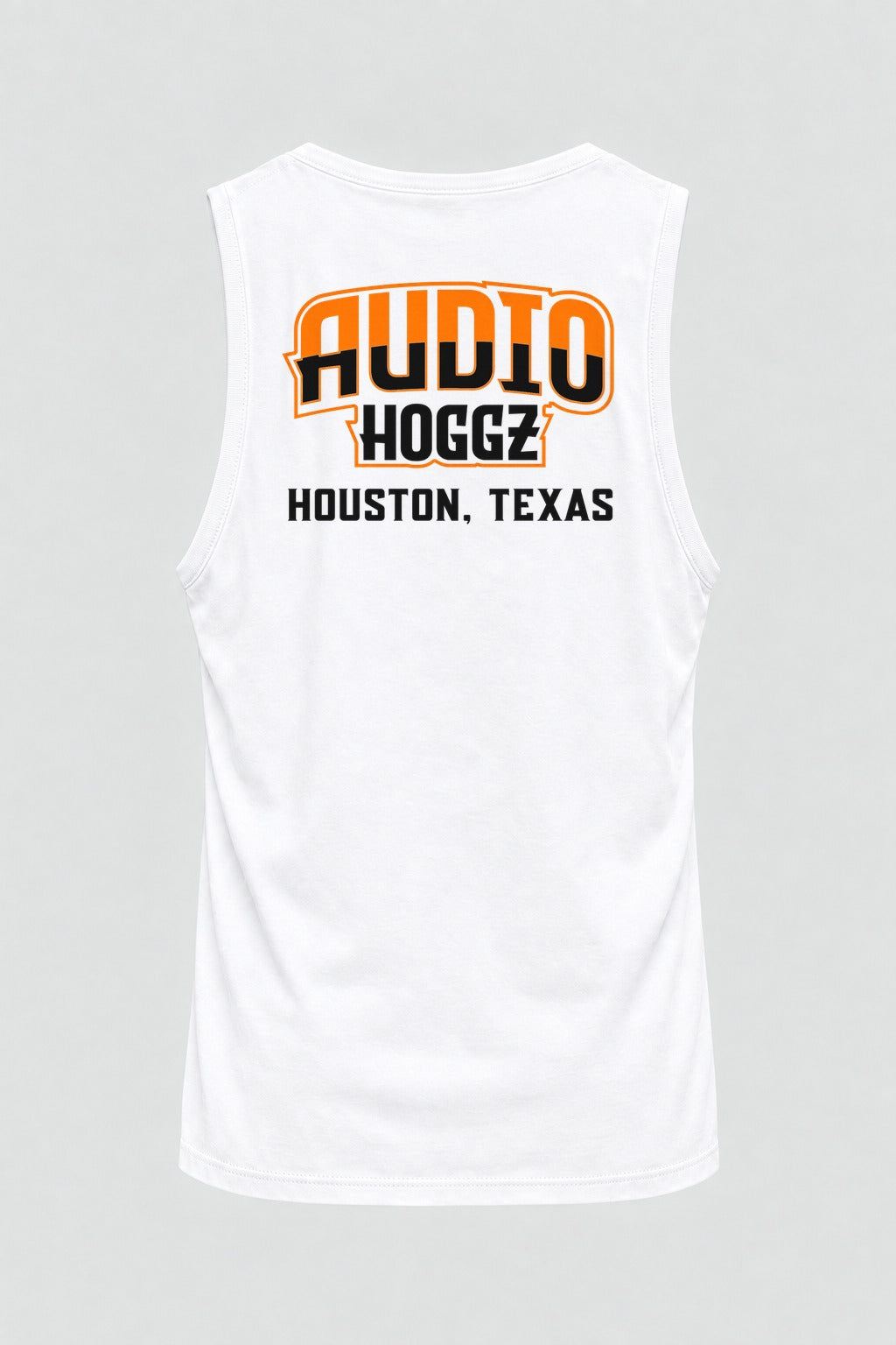 Audio Hoggz "If It's Too Loud, You're Too Old" Men's Tank Top - White - back
