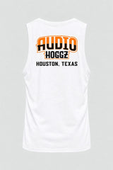 Audio Hoggz "If It's Too Loud, You're Too Old" Men's Tank Top - White - back
