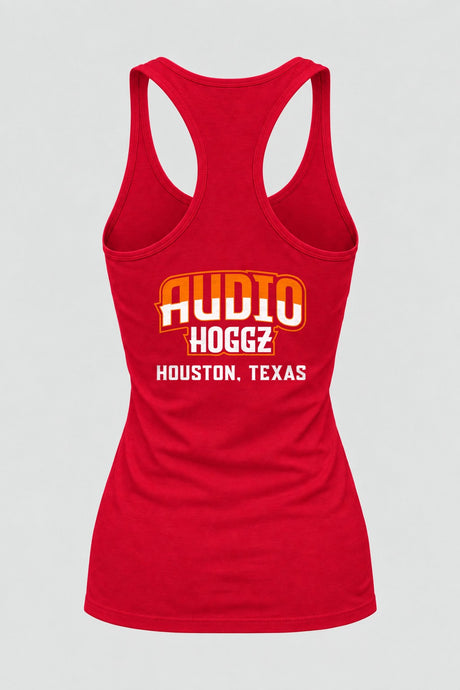 Audio Hoggz "If It's Too Loud, You're Too Old" Women's Tank Top - Red - back