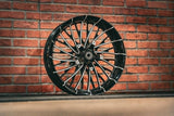 21X5.5" BLACK DOUBLE CUT DIRTY SPOKE (2024+ HD TOURING)