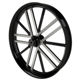 Money Maker Harley Softail | Dyna | Sportster Black Double Cut Wheels