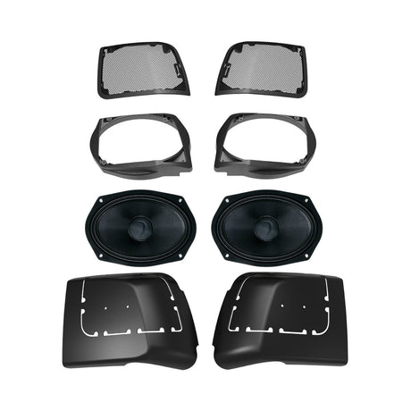 Diamond Audio 2014-2023 Harley Davidson® Cut In Lid Kit with MS69NEO (4Ω) Speakers - MS694NEOLK