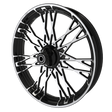 OG.27 Harley Touring Black Double Cut Wheels angled