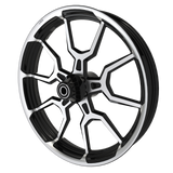 OG.28 Harley Touring Black Double Cut Wheels angled