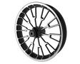 OG.29 Harley Softail | Dyna | Sportster Black Double Cut Wheels Angle