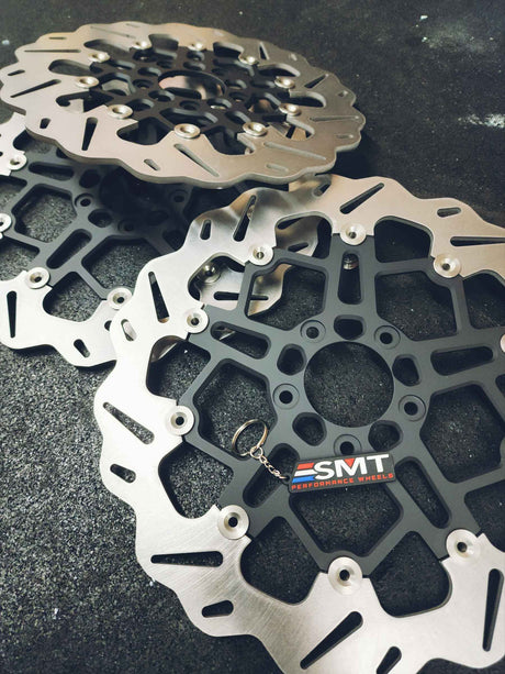 PR-1 Vented Motorcycle Black Rotor