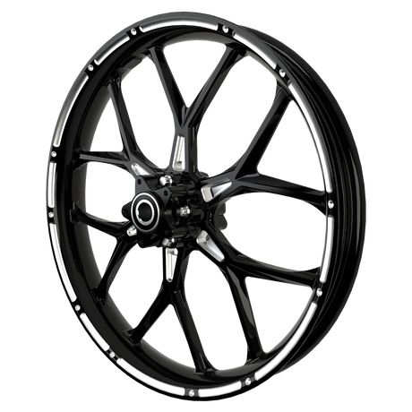 PS.05 Harley Softail | Dyna | Sportster Black Double Cut Wheels
