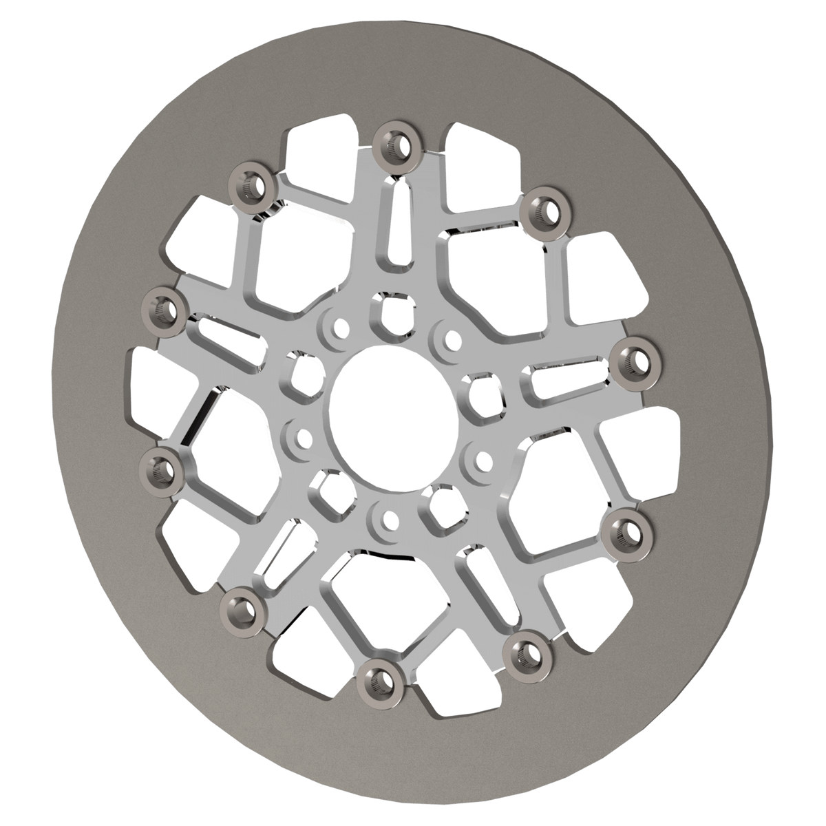 RaceLite 11.5" floating rotor with solid ring chrome