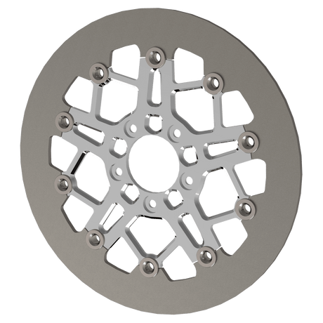 RaceLite 11.5" floating rotor with solid ring chrome
