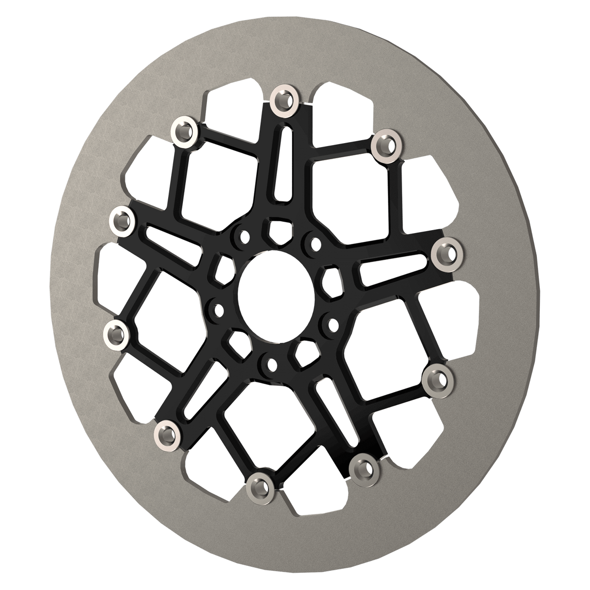 RaceLite floating motorcycle rotor in black