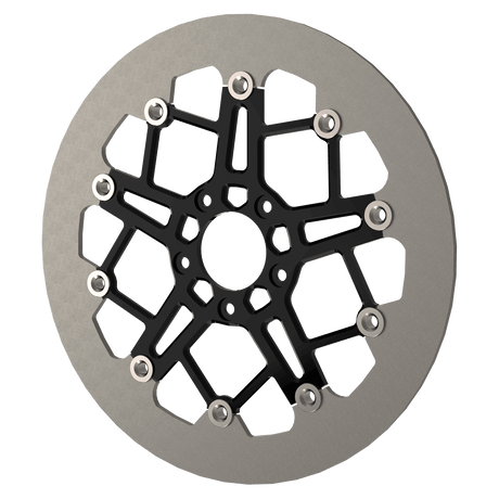 RaceLite floating motorcycle rotor in black