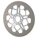 RaceLite floating motorcycle rotor in chrome