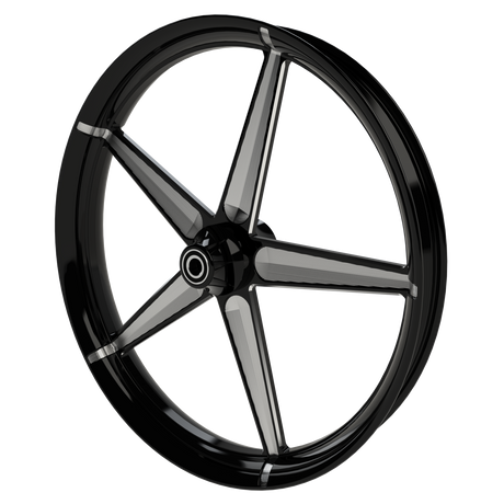 Rev Limit Harley Softail | Dyna | Sportster Black Double Cut Wheels