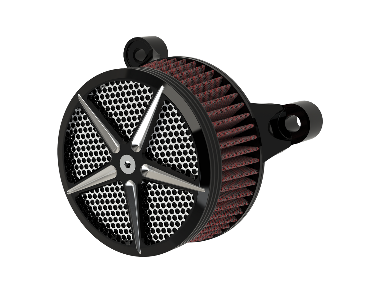 Rev Limit Air Cleaner in Black Contrast Cut