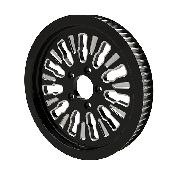 Roulette matching pulley in black double cut