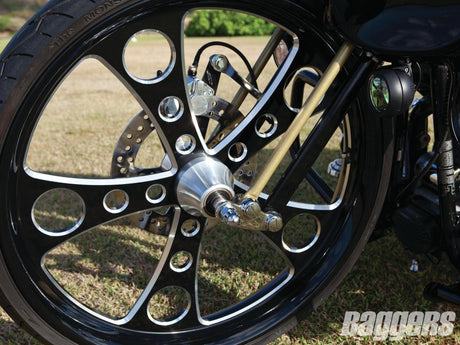 Simply Sinister Harley Softail | Dyna | Sportster Black Double Cut Wheels