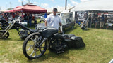 Simply Sinister matching rotor on motorcycle wheel