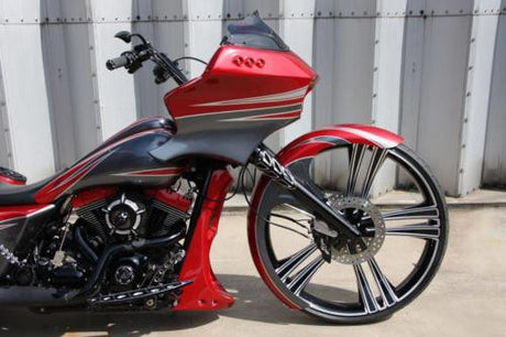 Sinful Harley Softail | Dyna | Sportster Black Double Cut Wheels