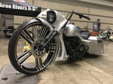 34 Inch Sinful Black Double Cut Harley Wheel