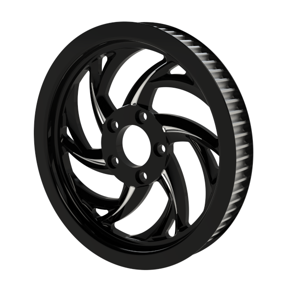 Slinger matching pulley in black double cut