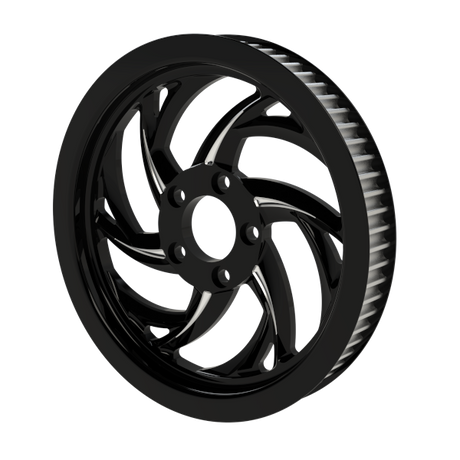 Slinger matching pulley in black double cut