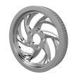 Slinger matching pulley in chrome