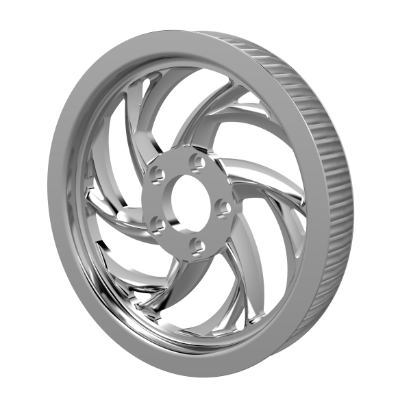 Slinger matching pulley in chrome