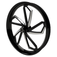 Speed Harley Softail | Dyna | Sportster Black Double Cut Wheels
