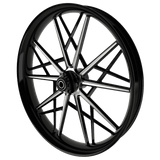 Stiletto Harley Softail | Dyna | Sportster Black Double Cut Wheels