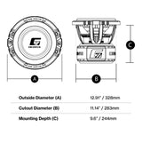 DB Drive G7 12.2 : 12" Dual 2-Ohm Subwoofer