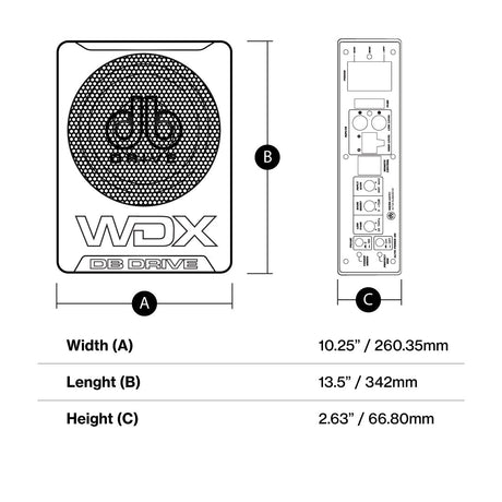 DB Drive WDX-AS10 : WDX 10" Active Subwoofer