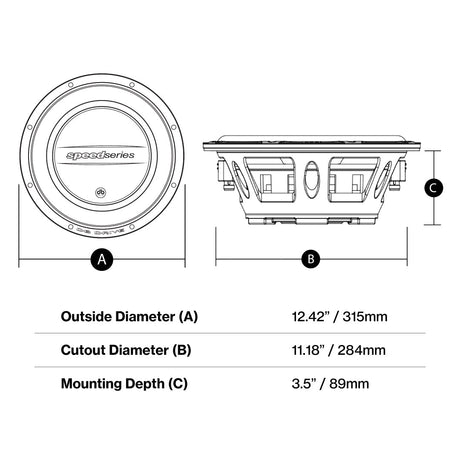 DB Drive SPF12D4 : 12" Dual 4-Ohm Shallow Subwoofer