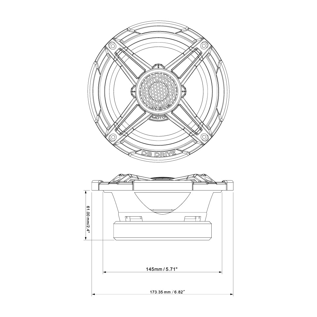 DB Drive WDX6MOTO-G2 : 6.5" Moto 2-Way Loudspeakers (1 Pair)