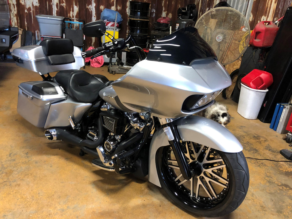 Super Street with Dimples Harley Softail | Dyna | Sportster Black Double Cut Wheels
