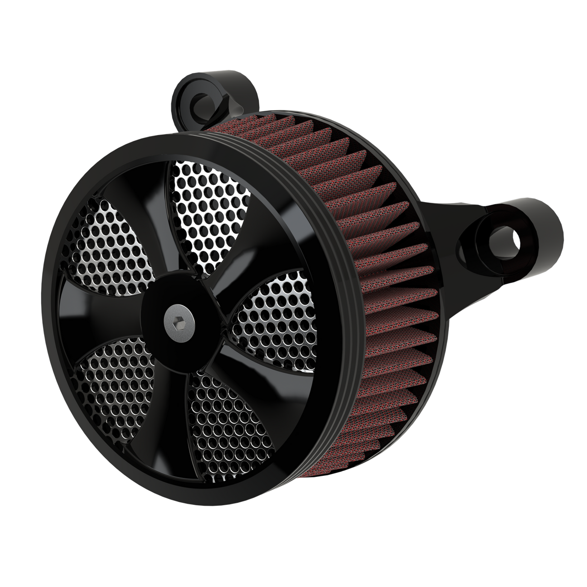 Twisted Steel Air Cleaner in black