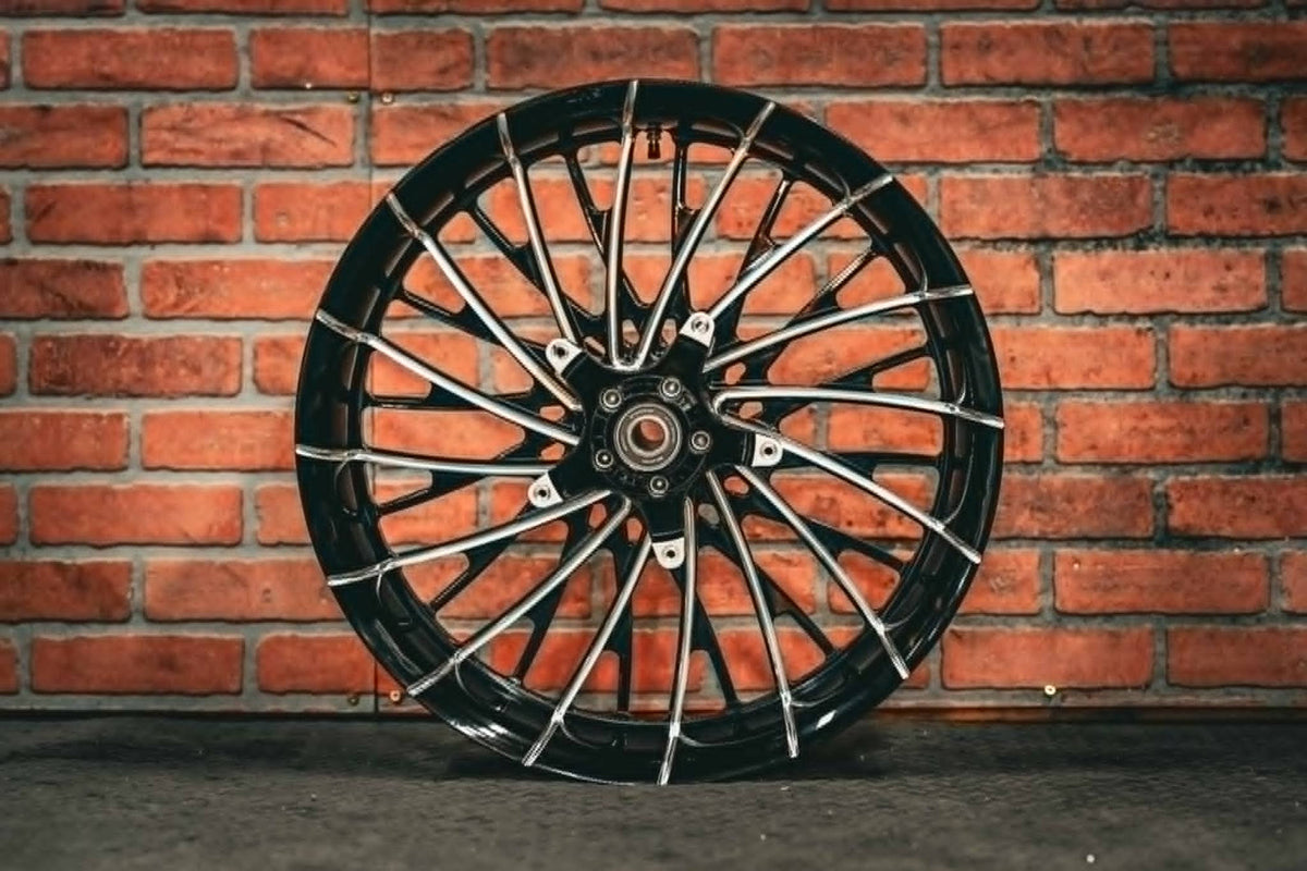 21X5.5" BLACK DOUBLE CUT DIRTY SPOKE (2024+ HD TOURING)