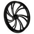 21 Inch V Arm Black Double Cut Harley Wheel