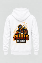 Audio Hoggz "I Can Harley Hear You" Hoodie - White - back