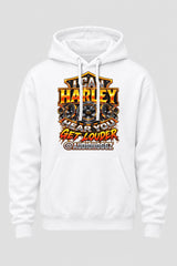 Audio Hoggz "I Can Harley Hear You" Hoodie - White - front