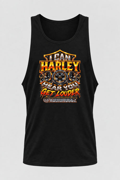 Audio Hoggz "I Can Harley Hear You" Men's Tank Top - Black - front