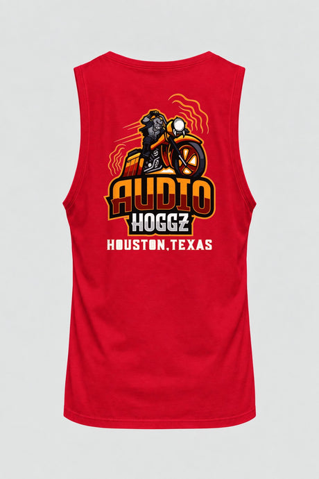 Audio Hoggz "I Can Harley Hear You" Men's Tank Top - Red - back