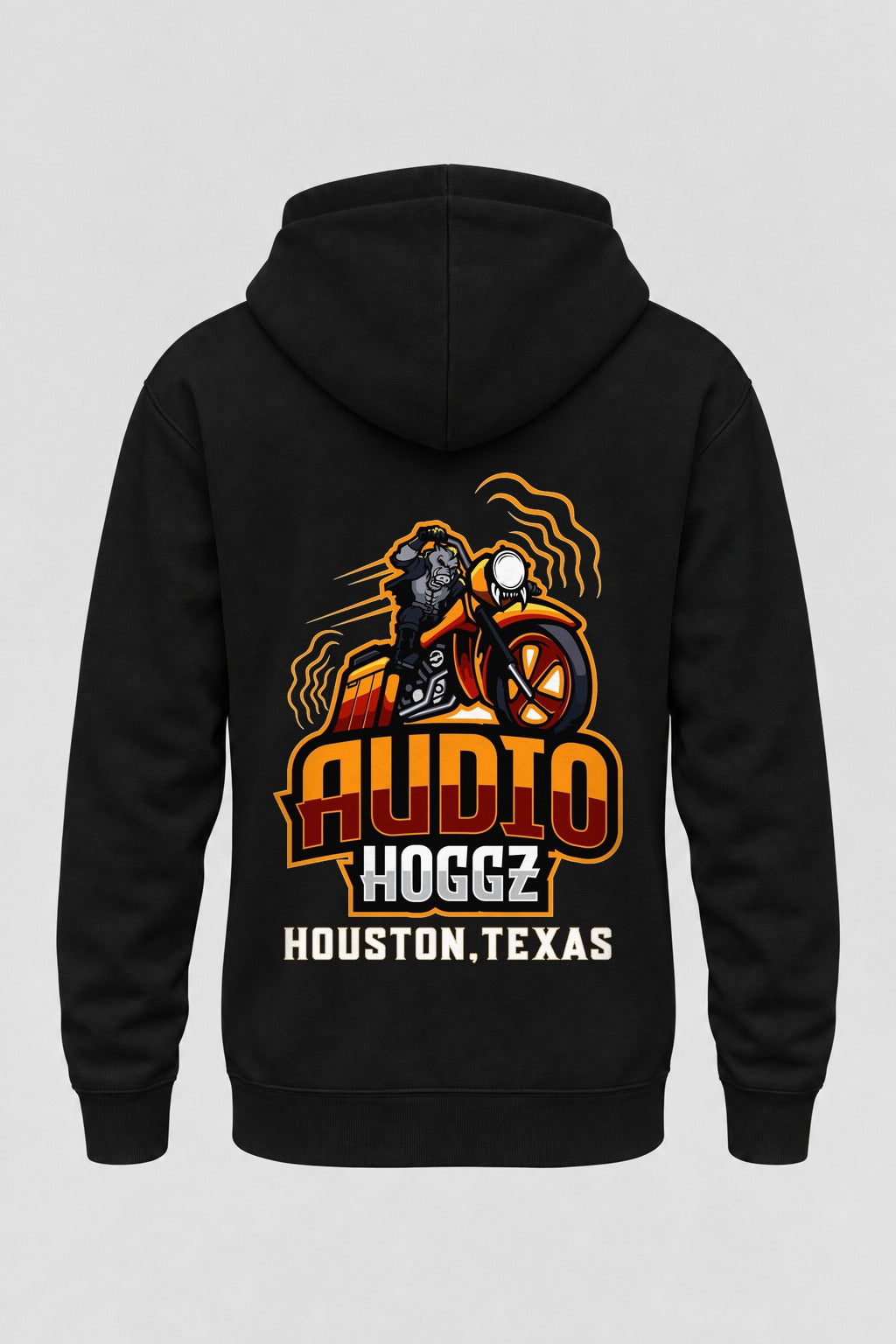Audio Hoggz "I Can Harley Hear You" Hoodie - Black - back