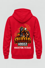Audio Hoggz "I Can Harley Hear You" Hoodie - Red - back